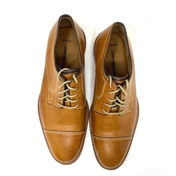 Johnston & Murphy Campbell Cap Toe Oxford Tan full grain leather main image 6